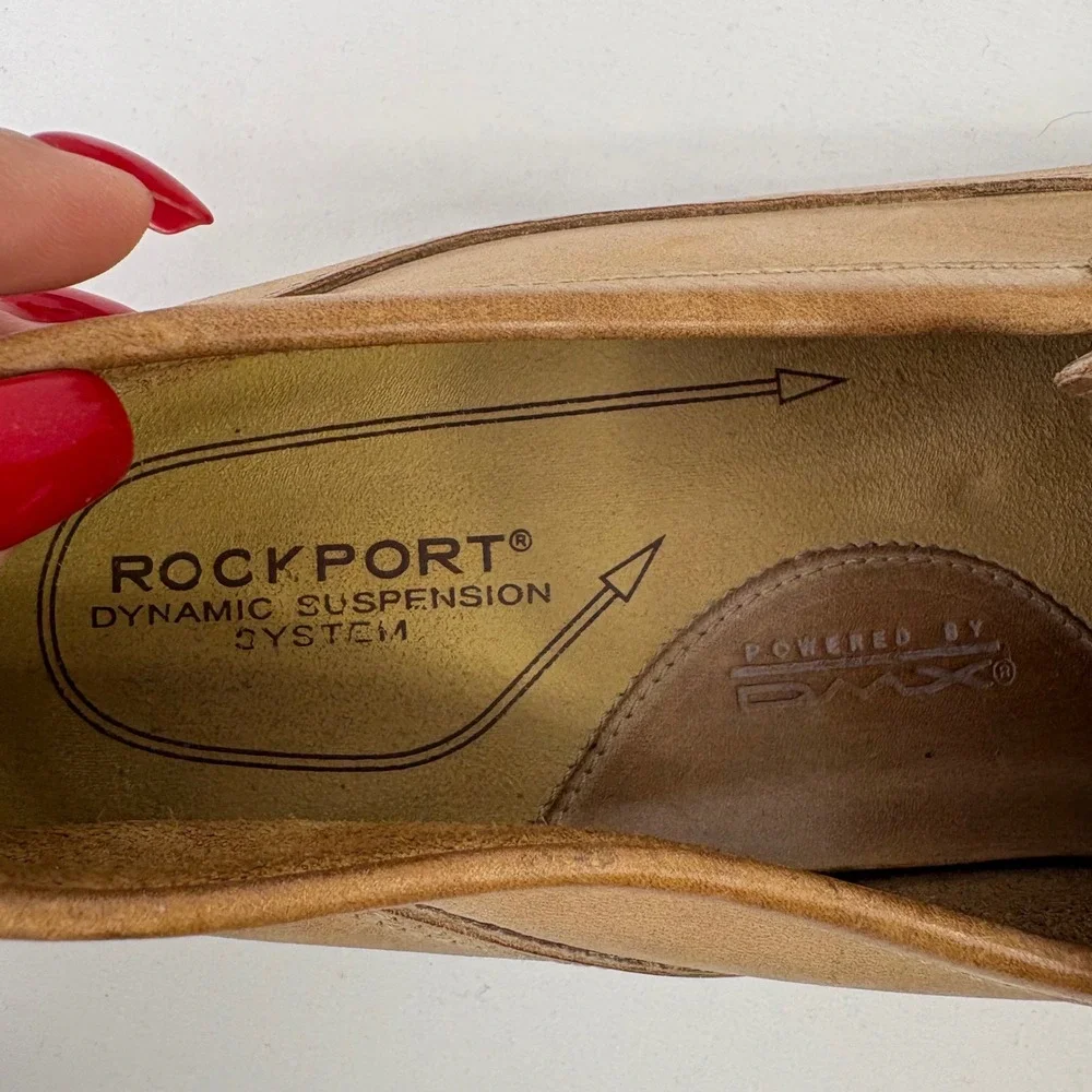 Rockport Mens Classic Horsebit Tan Leather Slip On Loafer‎ Shoes APM 1180D 10.5